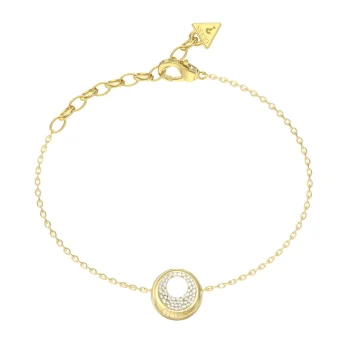 Guess Gold Open Circle Pave Bracelet