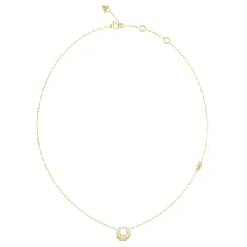Guess Gold Open Circle Pave Pendant
