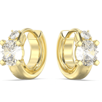 Guess Gold Chunky Crystal Hoop