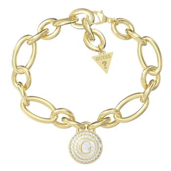 Guess Gold Link Bracelet with G Charm