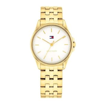 Tommy Hilfiger Ladies Gold White Dial Watch