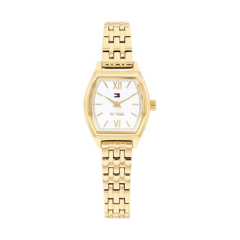 Tommy Hilfiger Ladies Gold Rectangular Dial Watch