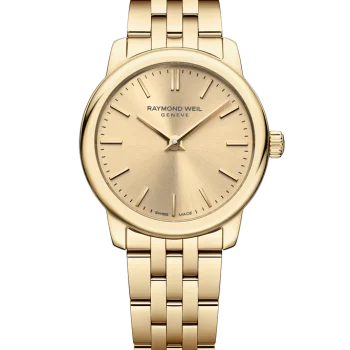 Raymond Weil Ladies Gold Champagne Dial Tocatta Watch