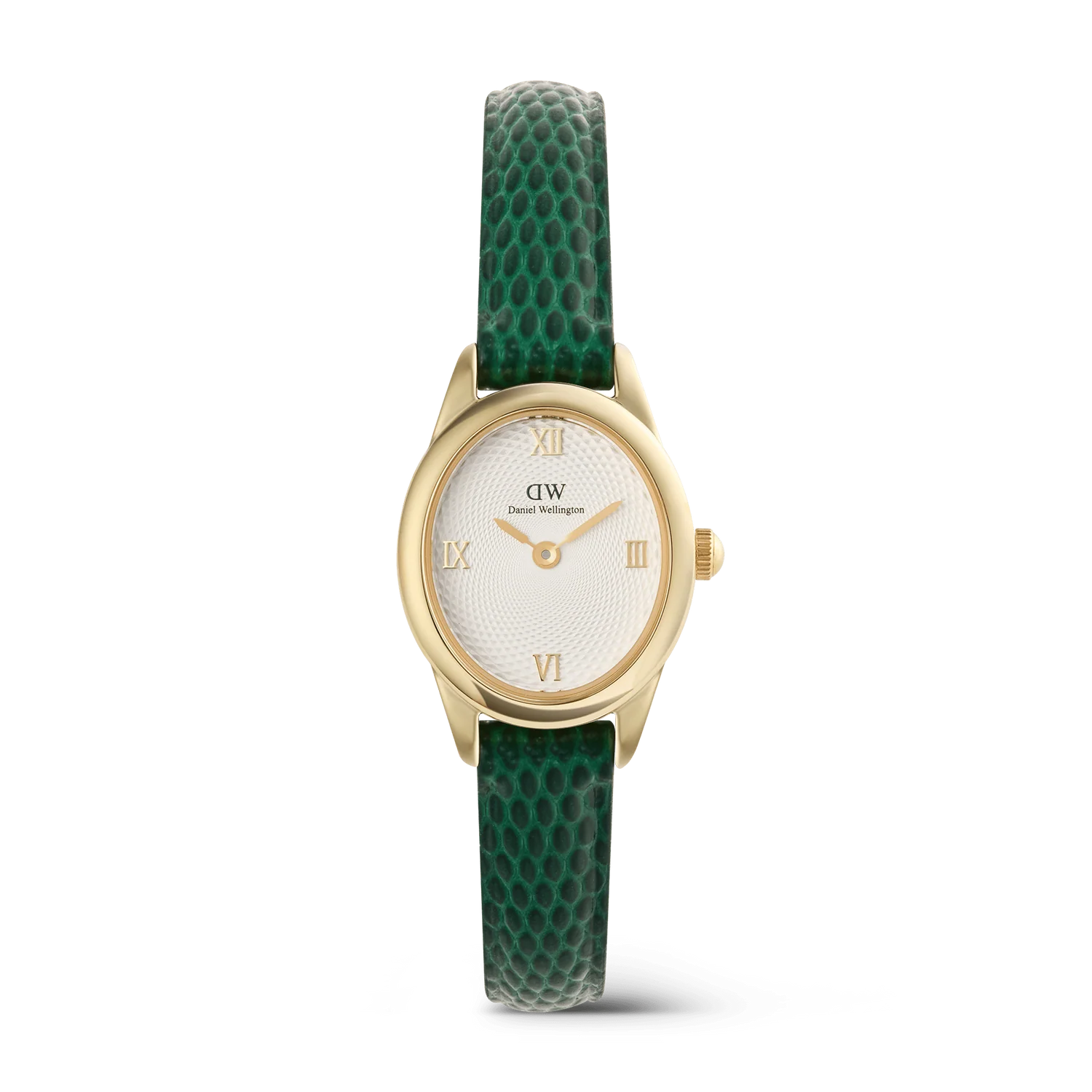 Daniel Wellington Ladies Gold Ophelia Green Lizard Watch