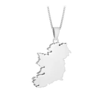 Sterling Silver Map of Ireland Pendant