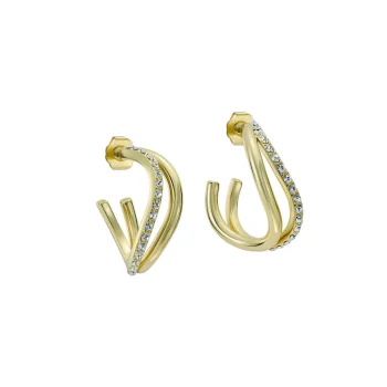 Ted Baker Gold Wave Double Hoop Earring
