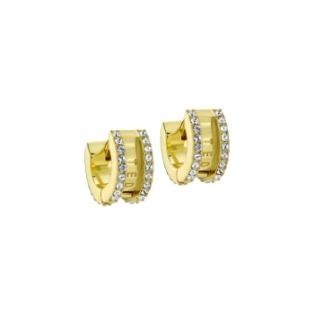 Ted Baker Gold Crystal Roll Huggie Earrings
