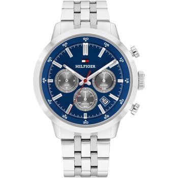 Tommy Hilfiger Gents Blue Dial Silver Bracelet Strap Watch