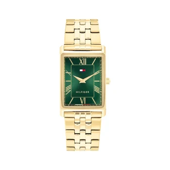 Tommy Hilfiger Gents Gold Rectangular Watch