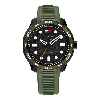 Tommy Hilfiger Children's Green Rubber Strap Watch