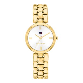 Tommy Hilfiger Ladies Gold White Dial Watch
