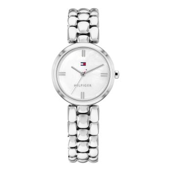 Tommy Hilfiger Ladies Silver White Dial Watch