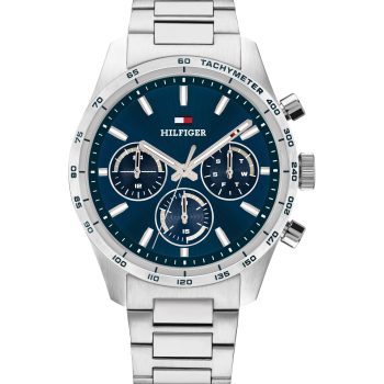 Tommy Hilfiger Gents Silver Blue Dial Watch
