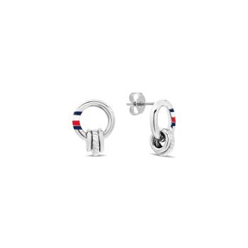 Tommy Hilfiger Ladies Silver Hoops