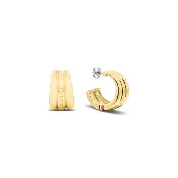 Tommy Hilfiger Ladies Gold Hoops