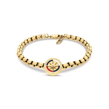 Tommy Hilfiger Gents Gold Compass Bracelet