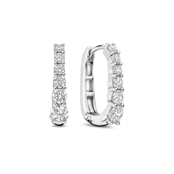 Ti Sento Milano Oval Zirconia Hoops