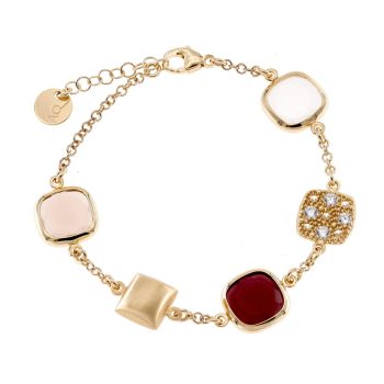 Aquaforte Gold Pave Brandy & White Bracelet