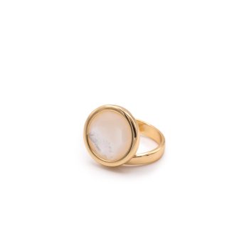 Aquaforte Gold Mother of Pearl Ring