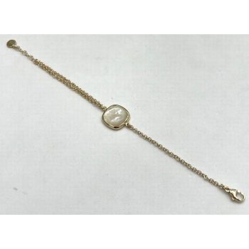 Aquaforte Gold Mother of Pearl Square Bracelet