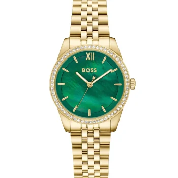 Boss Ladies Gold Green Dial Watch