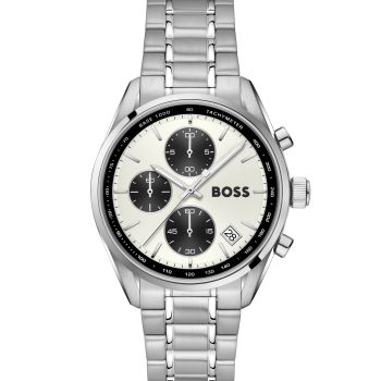 Boss Gents Grand Prix Silver Bracelet Watch