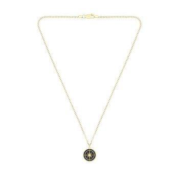 Boss Gents Gold-Tone Necklace with Medallion Pendant