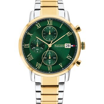 Tommy Hilfiger Gents Two-Toned Green Dial Watch