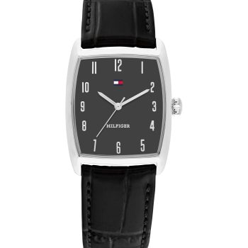 Tommy Hilfiger Gents Black Leather Watch