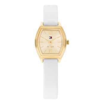 Tommy Hilfiger Ladies White Leather Strap Watch