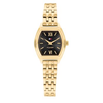 Tommy Hilfiger Ladies Gold Black Dial Watch