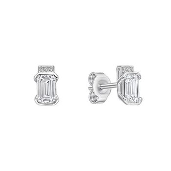 Diamonfire Silver Emerald Earrings