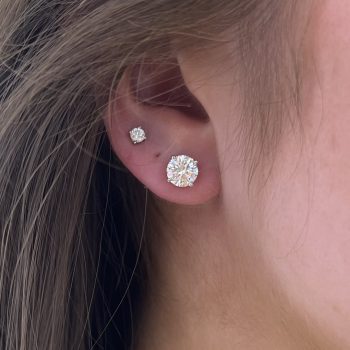 9ct Yellow Gold Lab Diamond Earrings 2.00ct