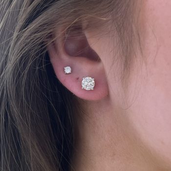 9ct Yellow Gold Lab Diamond Earrings 1.50ct