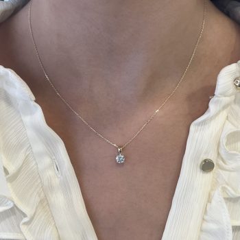 9ct Yellow Gold Lab Diamond Pendant 0.50ct