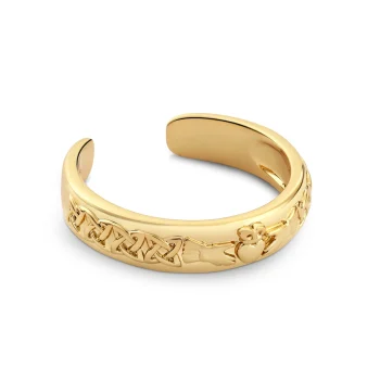 Newbridge Gold Plated Claddagh Band Ring