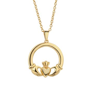 Newbridge Gold Plated Claddagh Pendant